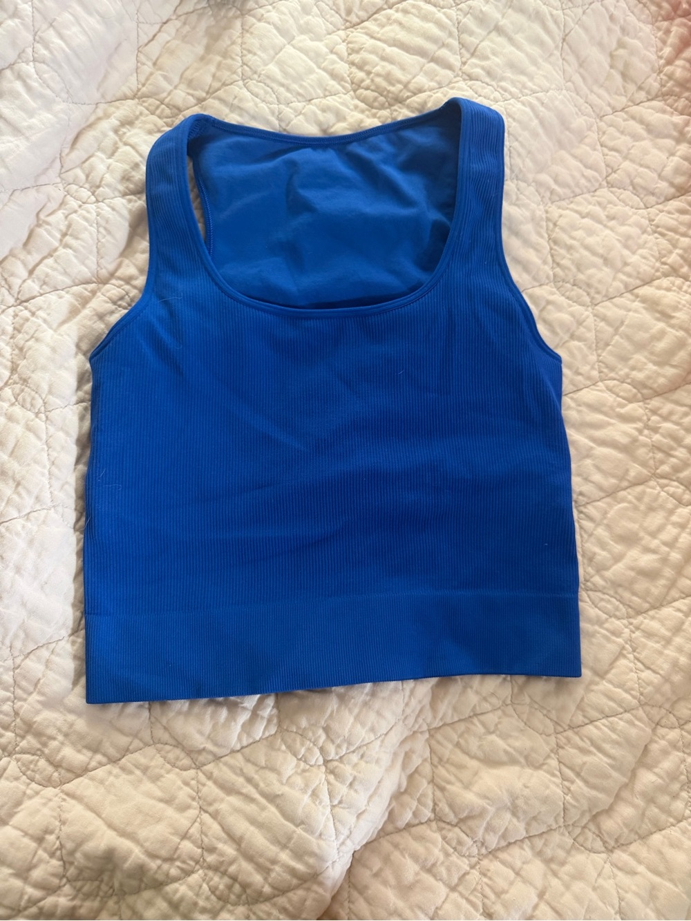 DSG Cobalt Ribbed Scoop Tank Top